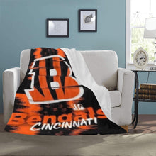 Load image into Gallery viewer, Custom Football Fleece Throw Blanket