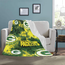 Load image into Gallery viewer, Custom Football Fleece Throw Blanket